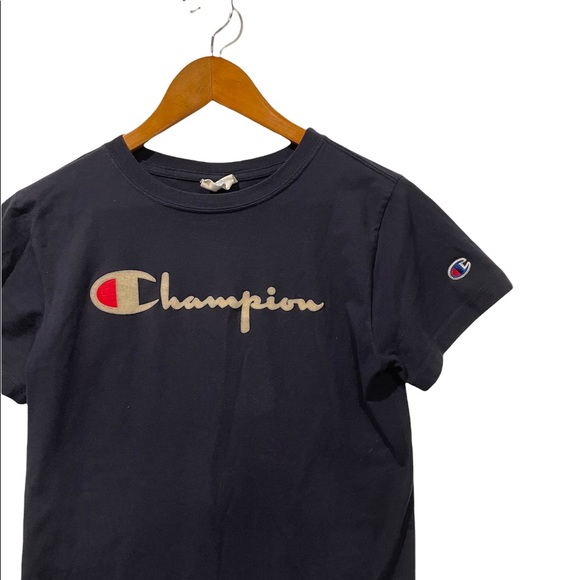 Champion Logo T-Shirt Small Navy - Picture 2 of 5